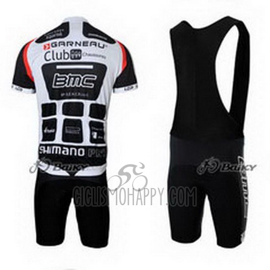 BMC Cycling Jersey Bib Short 2011 Short Sleeve White and Black